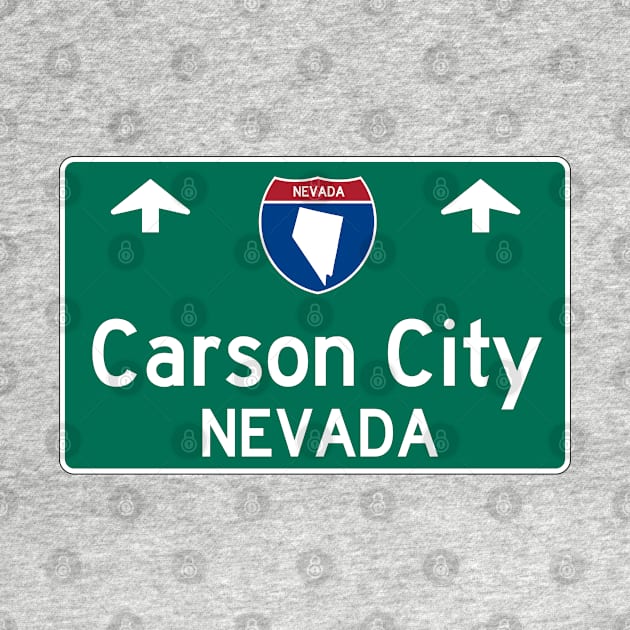 Carson City Nevada Highway Guide Sign by Go With Tammy